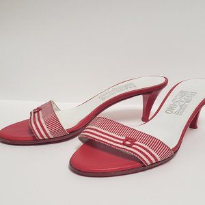 Ferragamo Red Kitten Heel